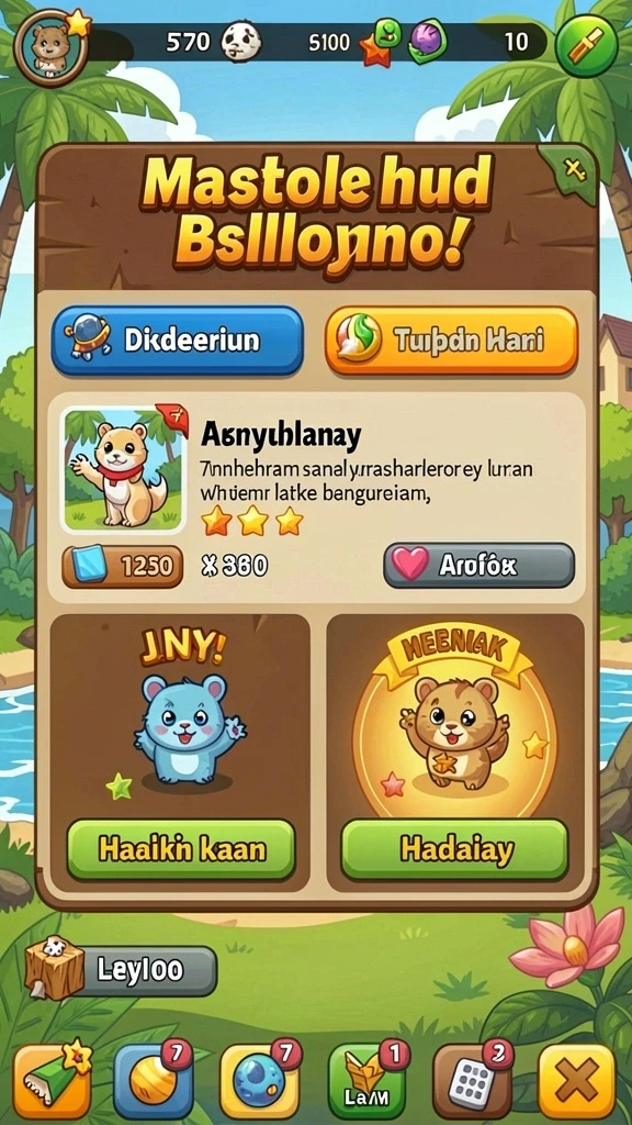popwin - Tampilan level permainan dengan berbagai tantangan seru.